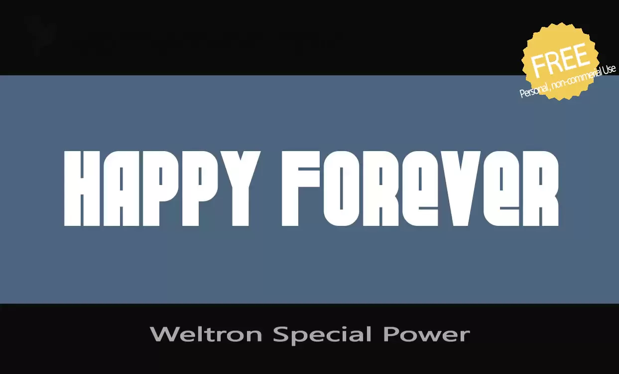 「Weltron-Special-Power」字体效果图