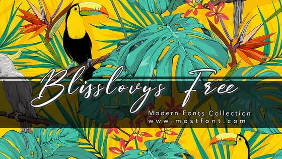 「Blisslovys-Free」字体排版图片