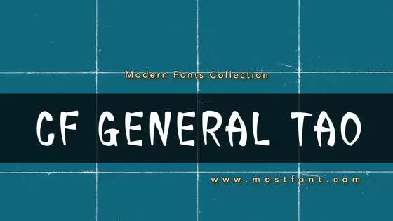Typographic Design of CF-General-Tao