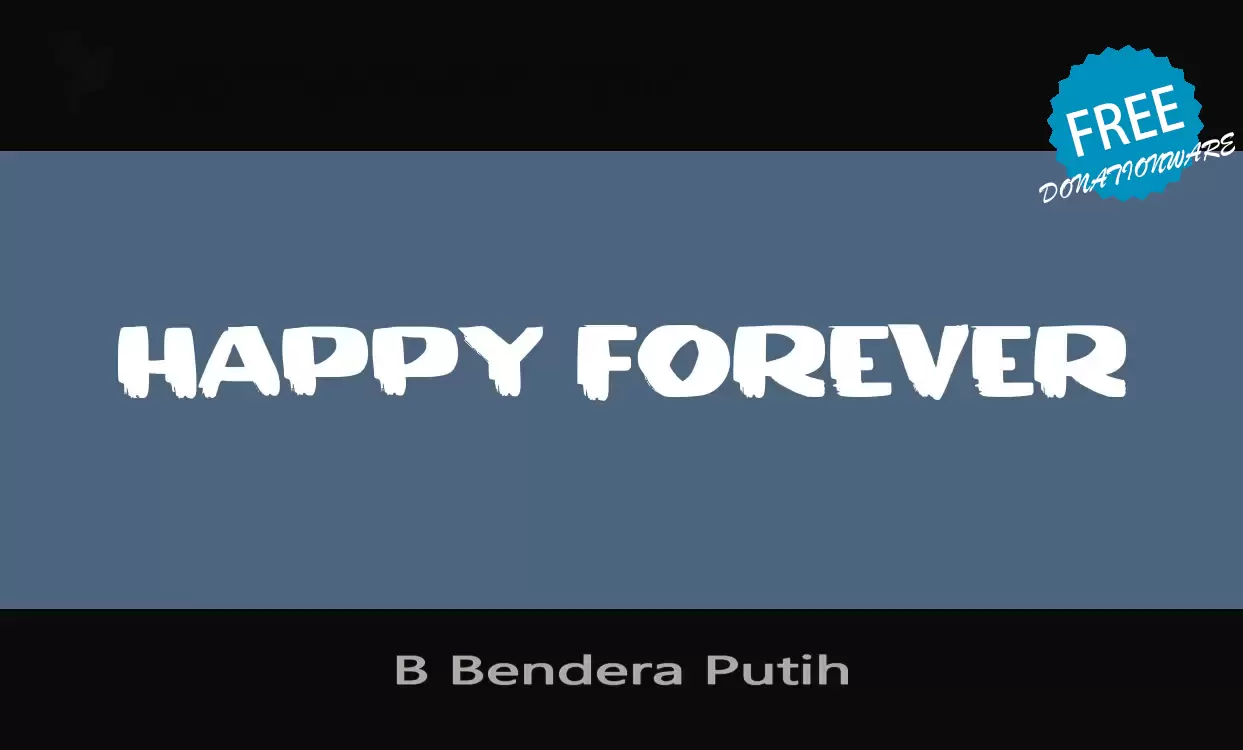 Font Sample of B-Bendera-Putih