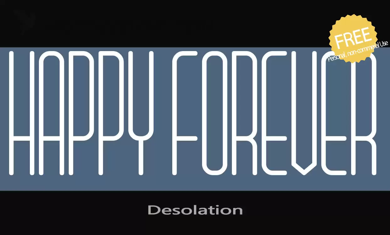 「Desolation」字体效果图