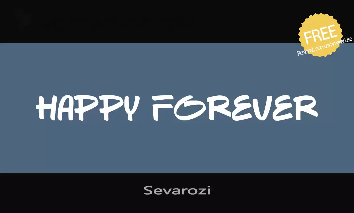 Font Sample of Sevarozi