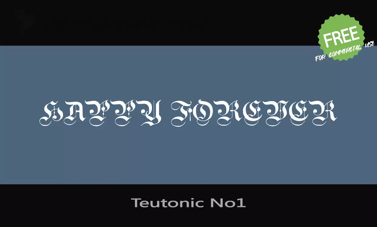 「Teutonic-No1」字体效果图