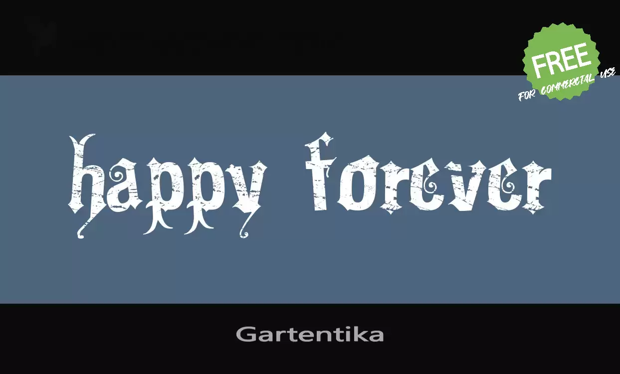 「Gartentika」字体效果图