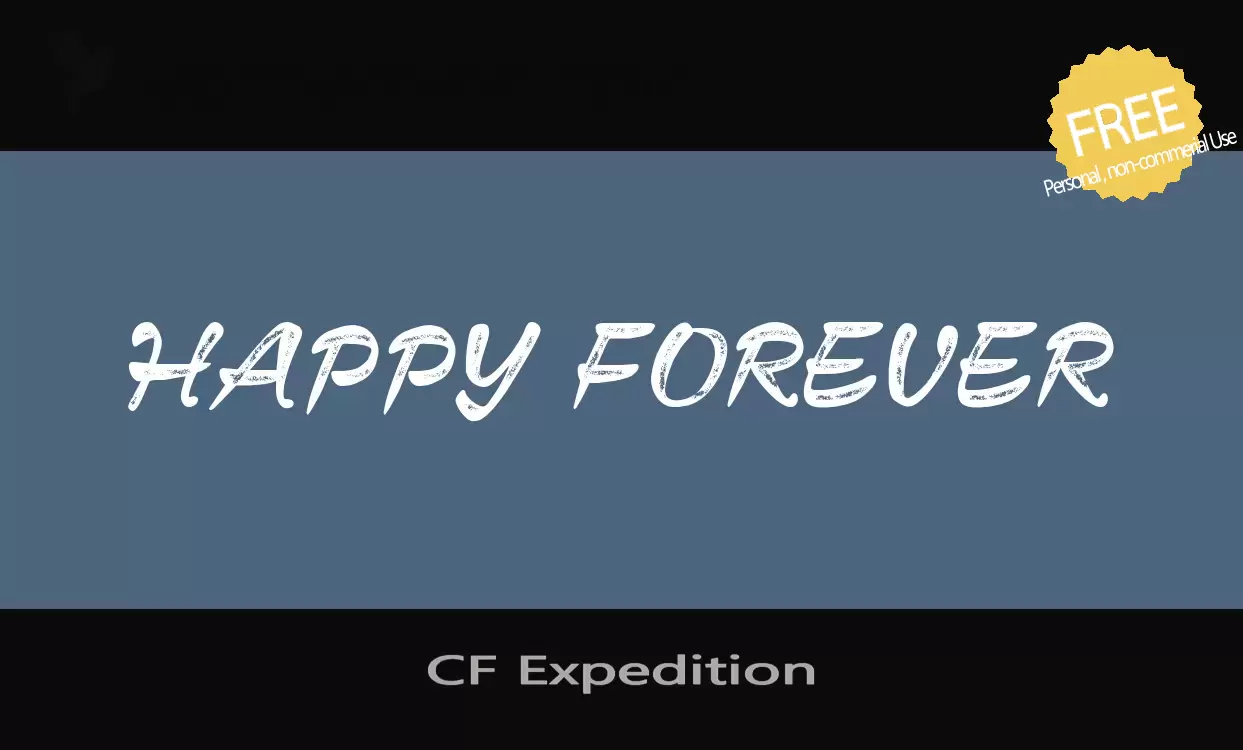 Font Sample of CF-Expedition