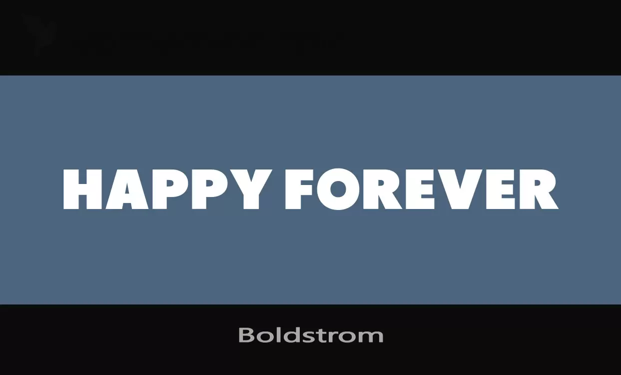 「Boldstrom」字体效果图