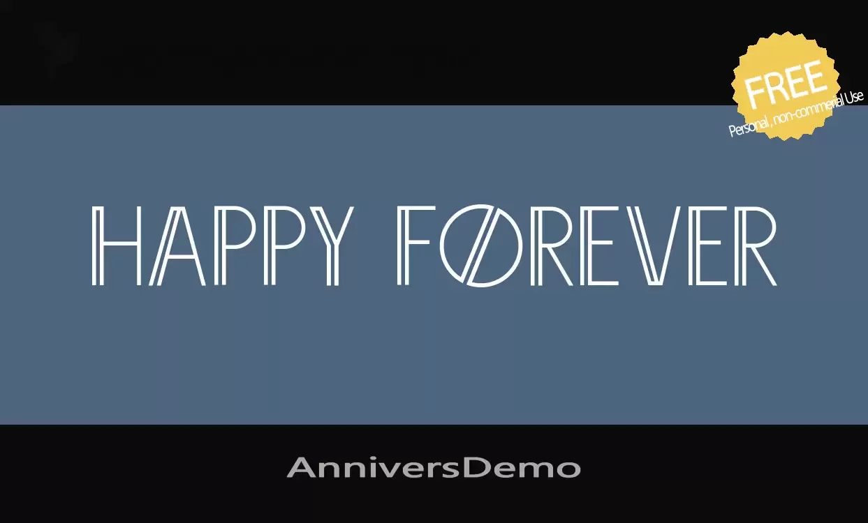 「AnniversDemo」字体效果图