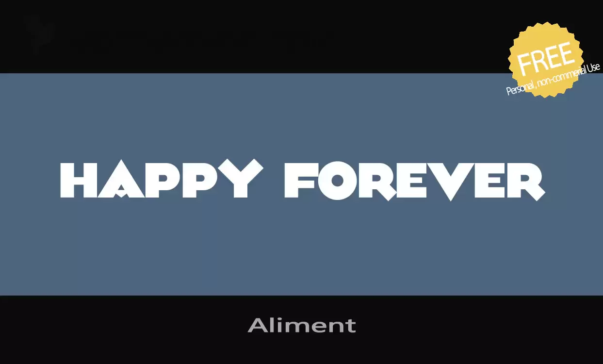 「Aliment」字体效果图