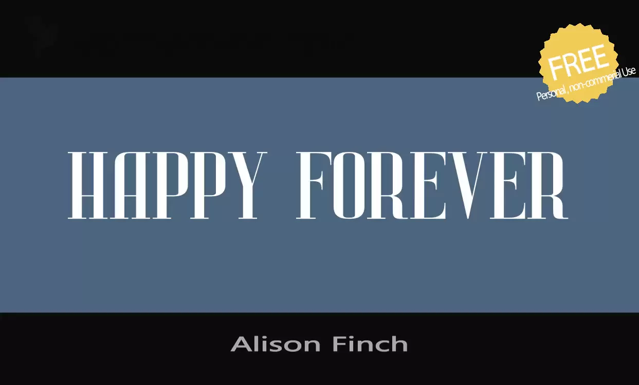 「Alison-Finch」字体效果图