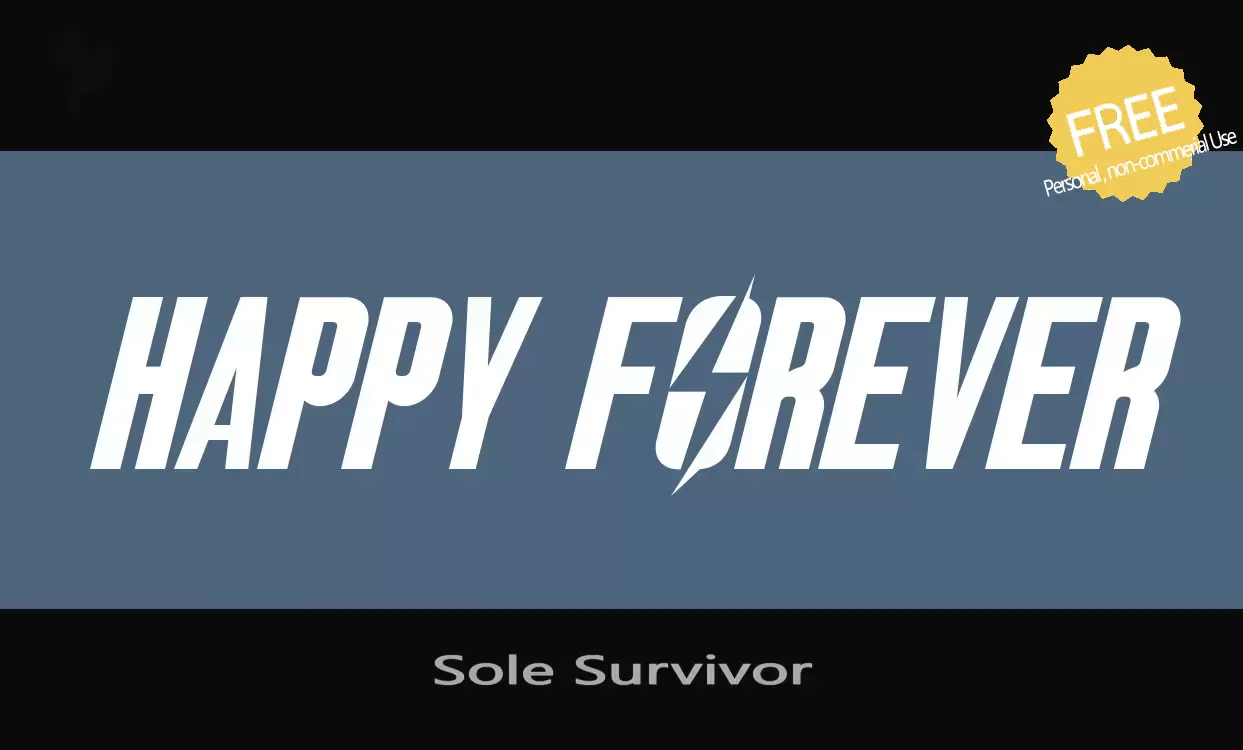 「Sole-Survivor」字体效果图