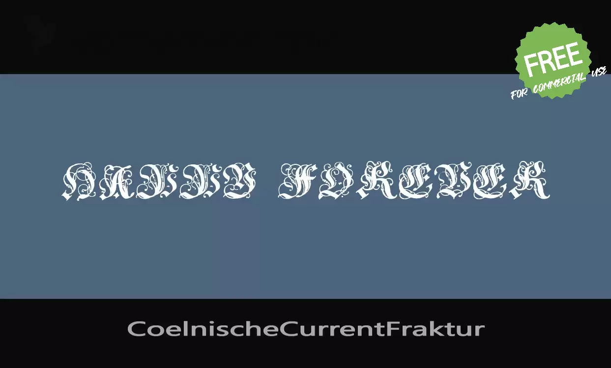 Sample of CoelnischeCurrentFraktur