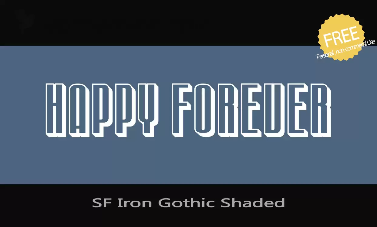Sample of SF-Iron-Gothic-Shaded