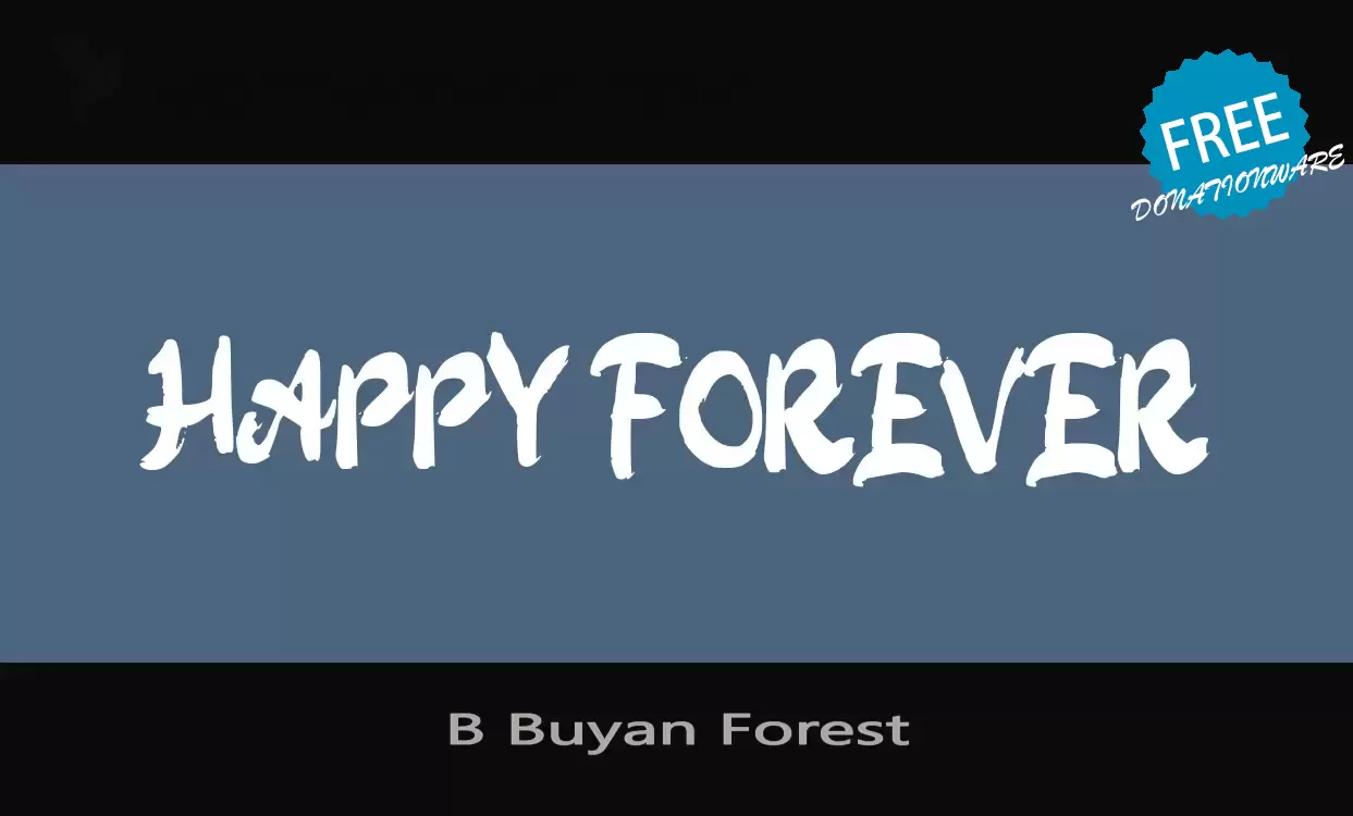「B-Buyan-Forest」字体效果图