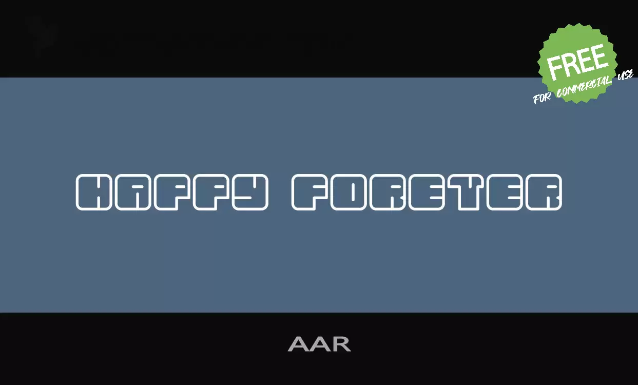 Font Sample of AAR