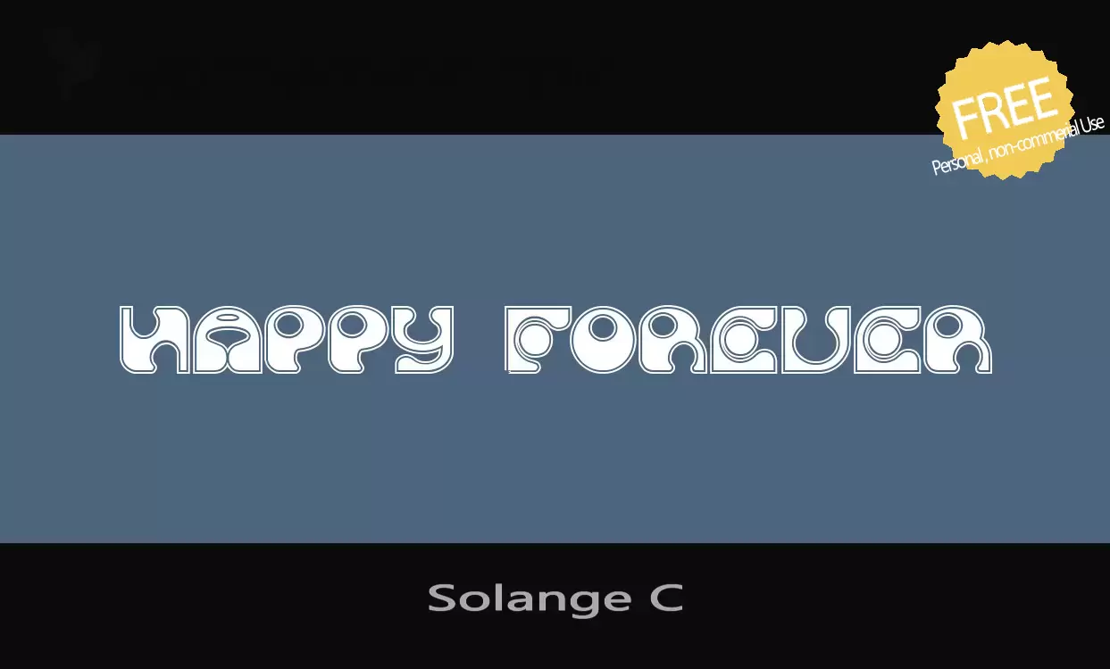 「Solange-C」字体效果图