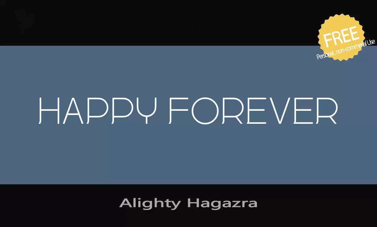 「Alighty-Hagazra」字体效果图