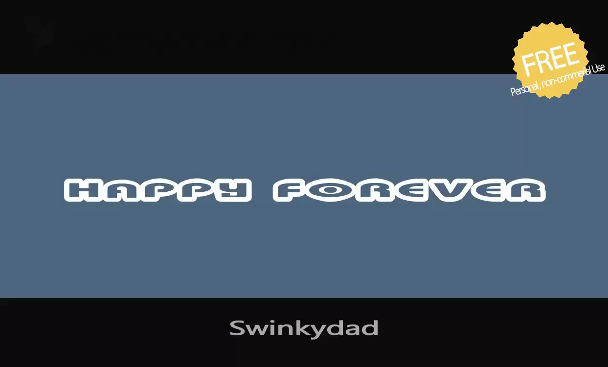 「Swinkydad」字体效果图