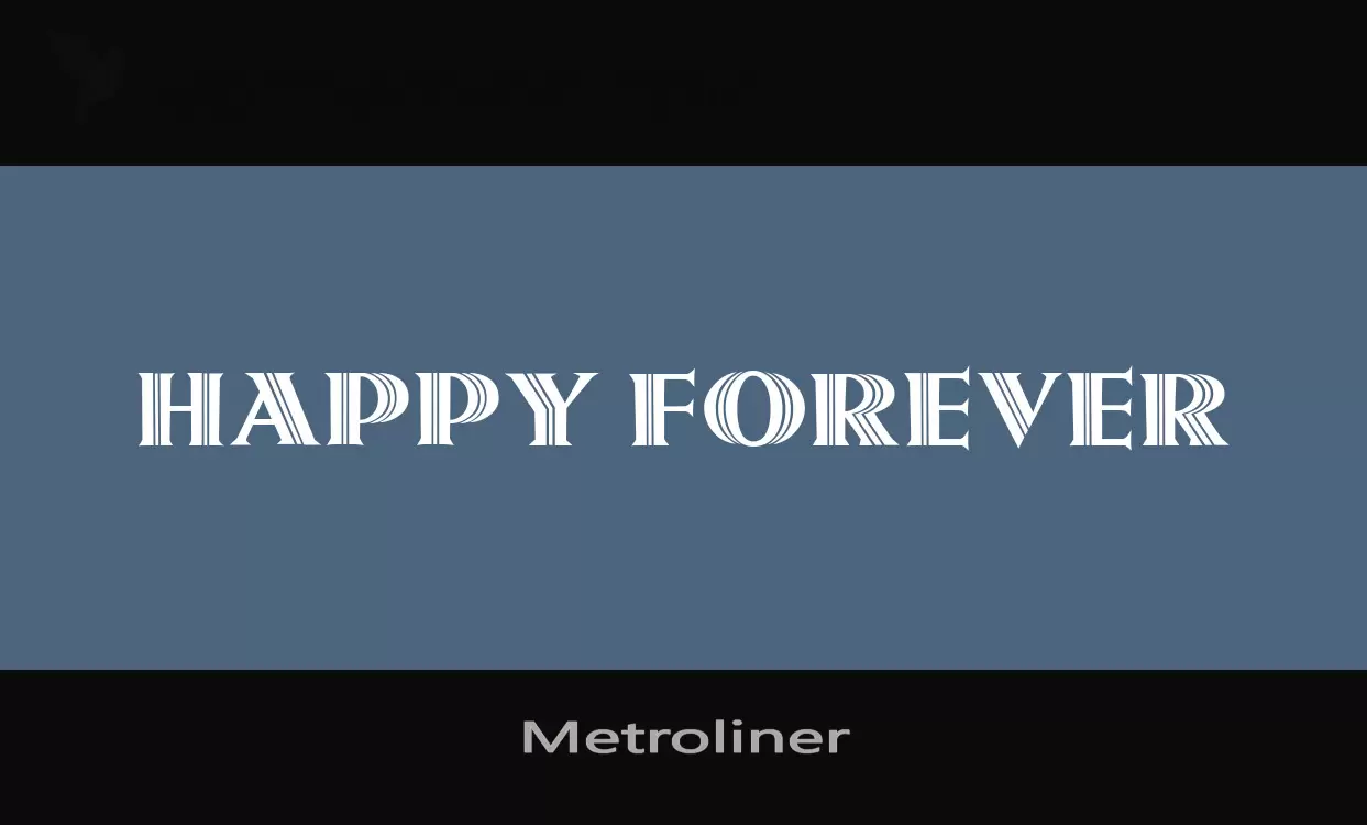 「Metroliner」字体效果图