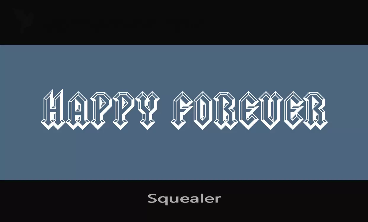 「Squealer」字体效果图
