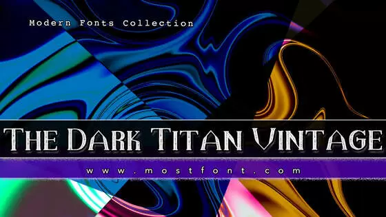 「TheDarkTitanVintage」字体排版图片