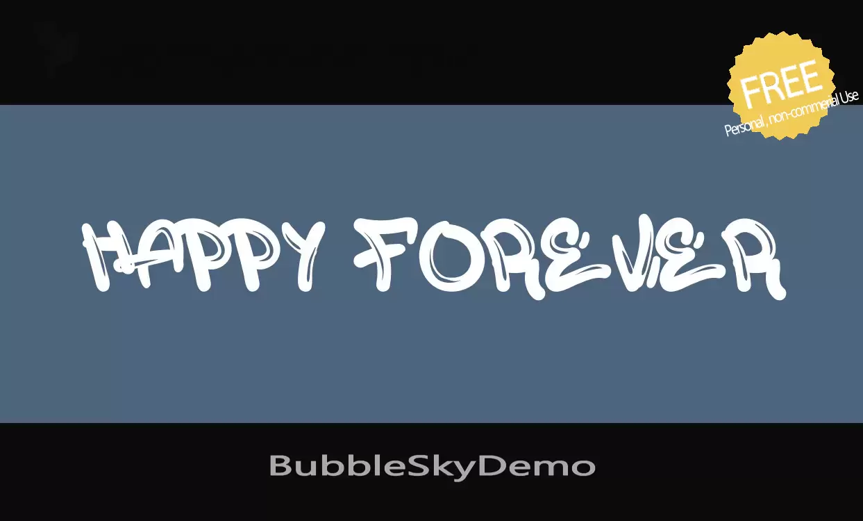 「BubbleSkyDemo」字体效果图