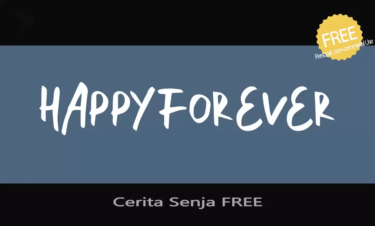 「Cerita-Senja-FREE」字体效果图