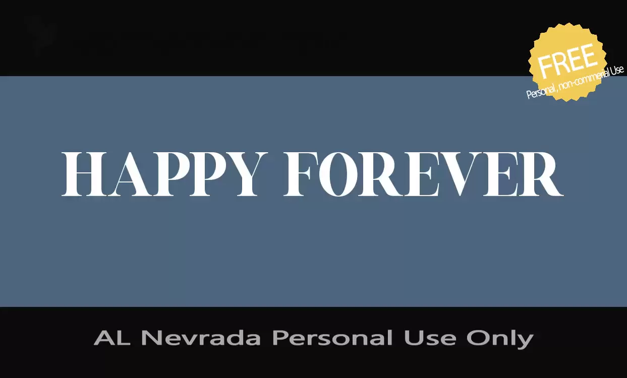 「AL-Nevrada-Personal-Use-Only」字体效果图