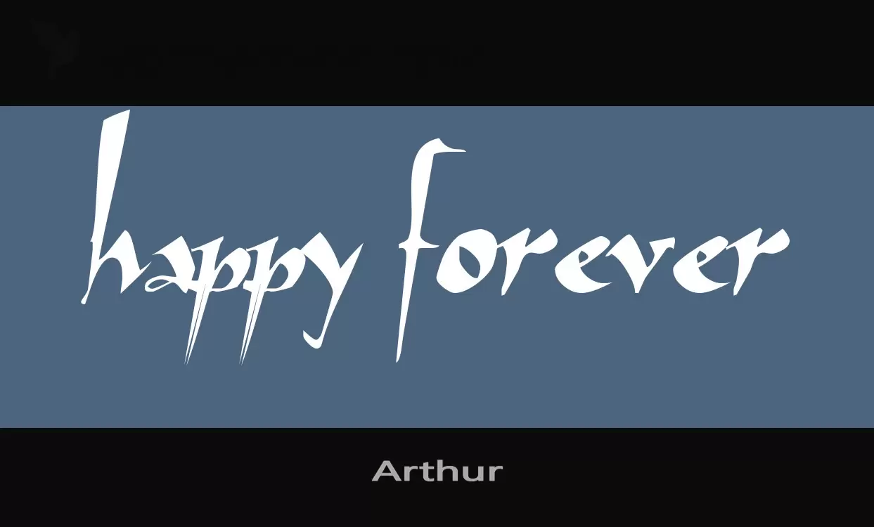 「Arthur」字体效果图