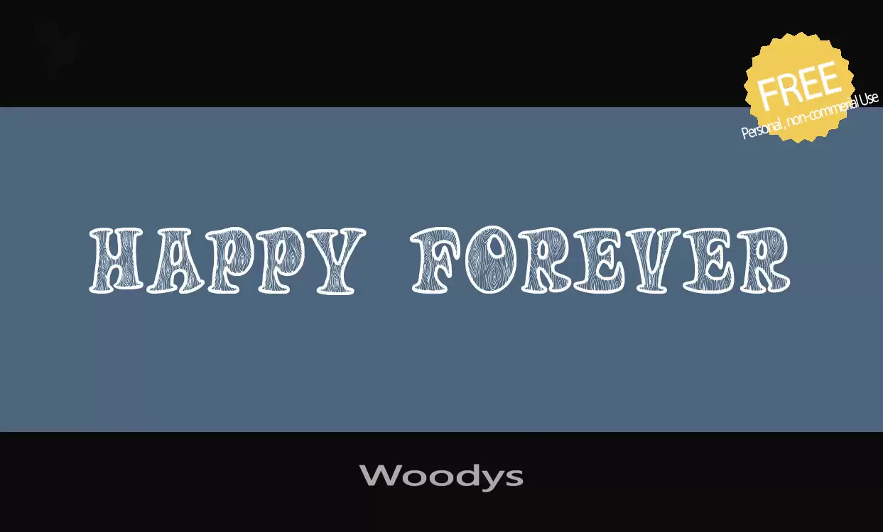 「Woodys」字体效果图