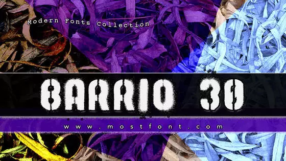 「Barrio-30」字体排版样式