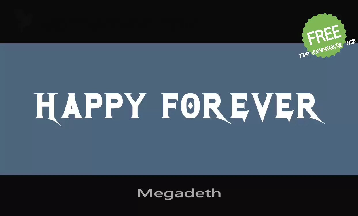 「Megadeth」字体效果图