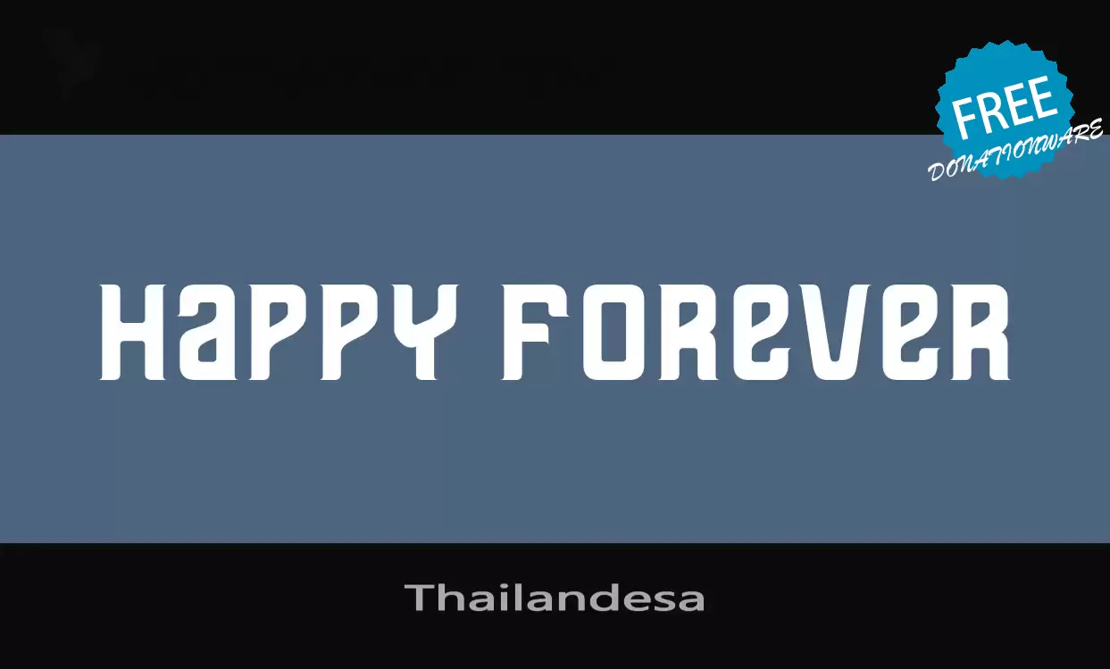 Font Sample of Thailandesa