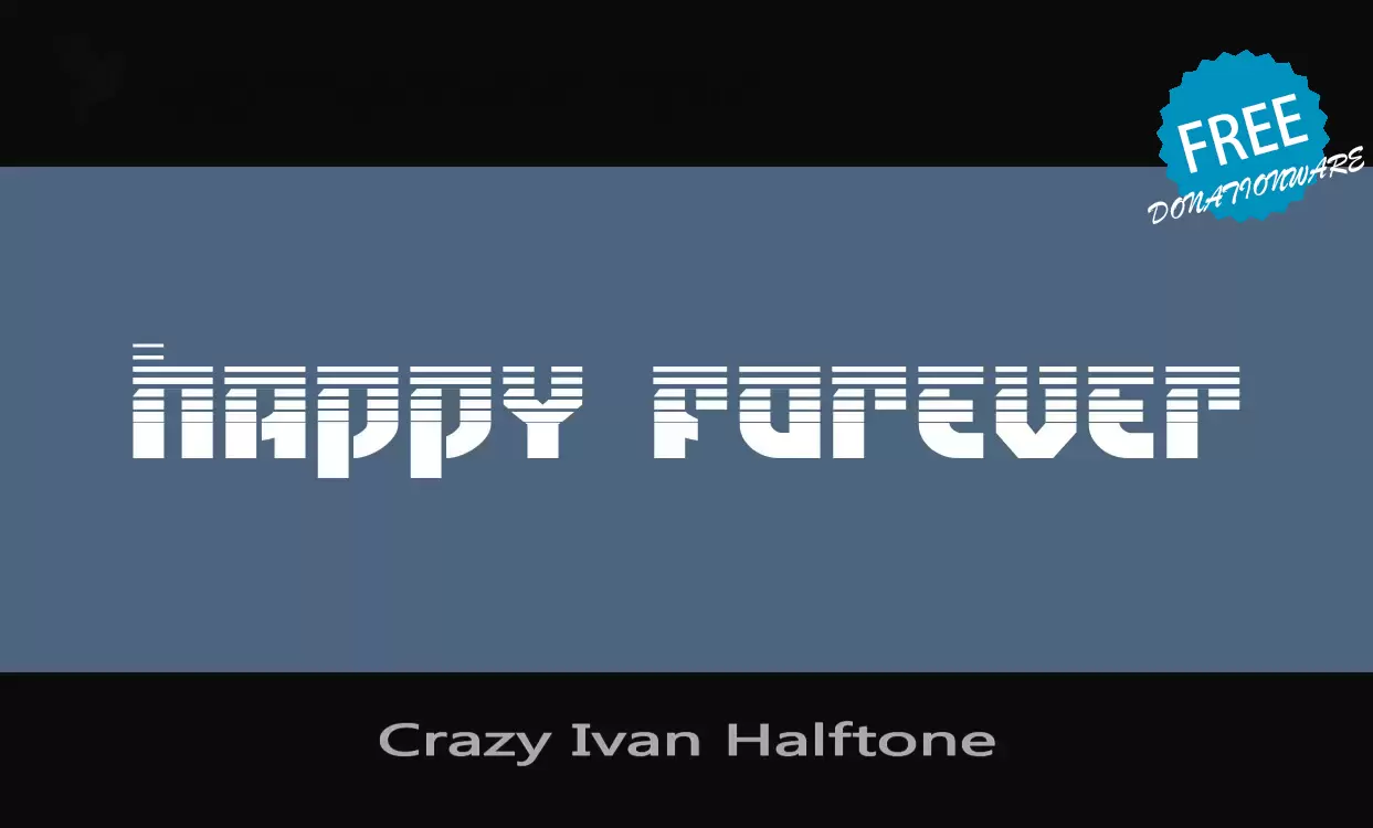 「Crazy-Ivan-Halftone」字体效果图