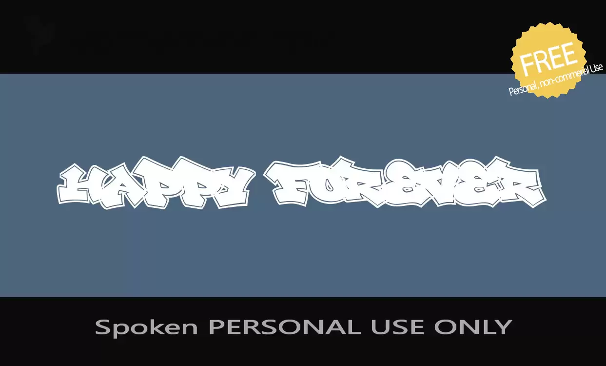 「Spoken-PERSONAL-USE-ONLY」字体效果图