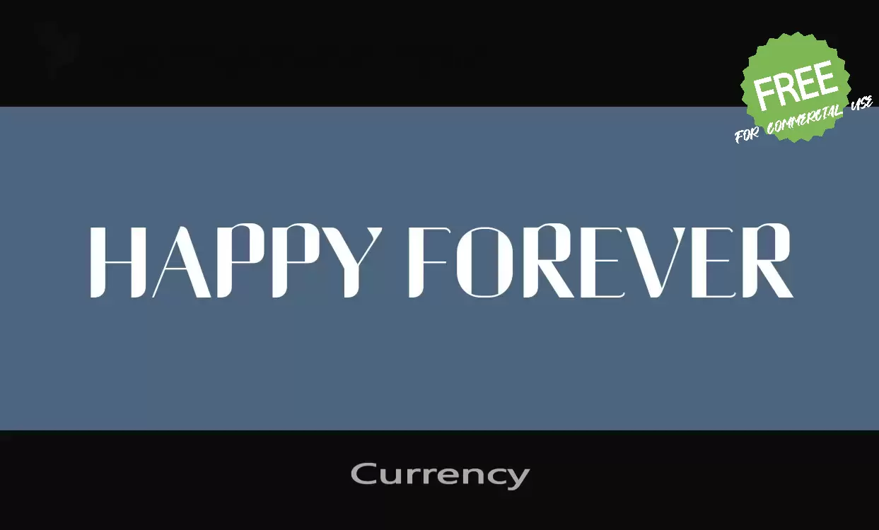Font Sample of Currency