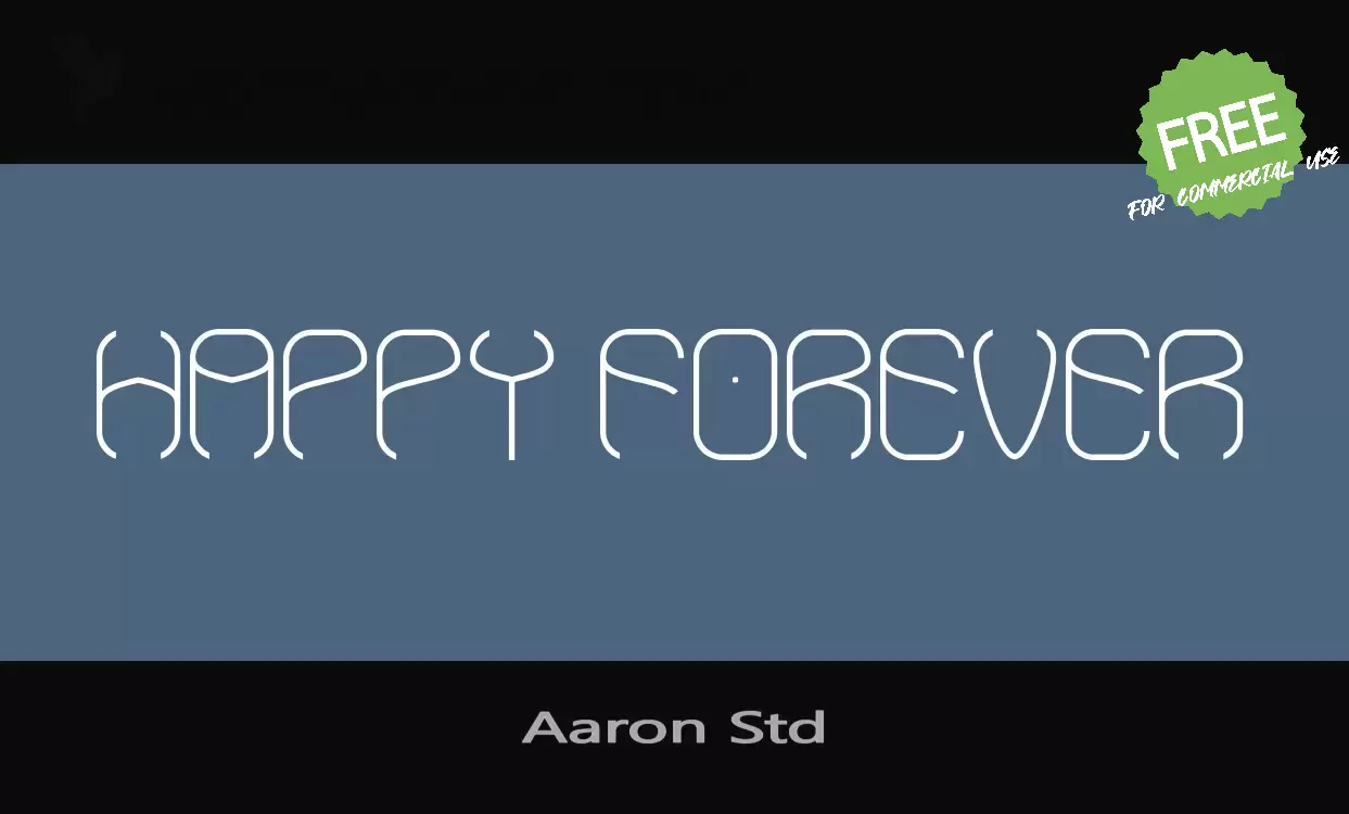 「Aaron Std」字体效果图