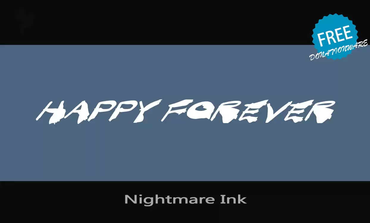 「Nightmare-Ink」字体效果图