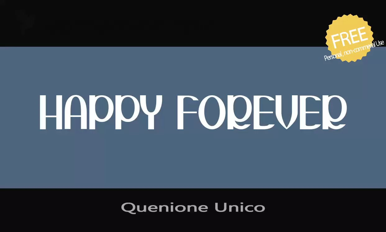 「Quenione-Unico」字体效果图