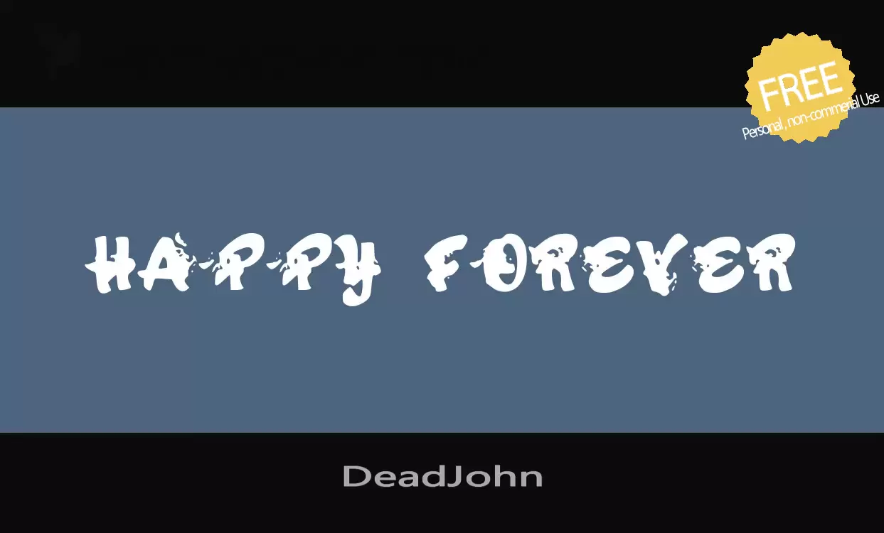 Font Sample of DeadJohn