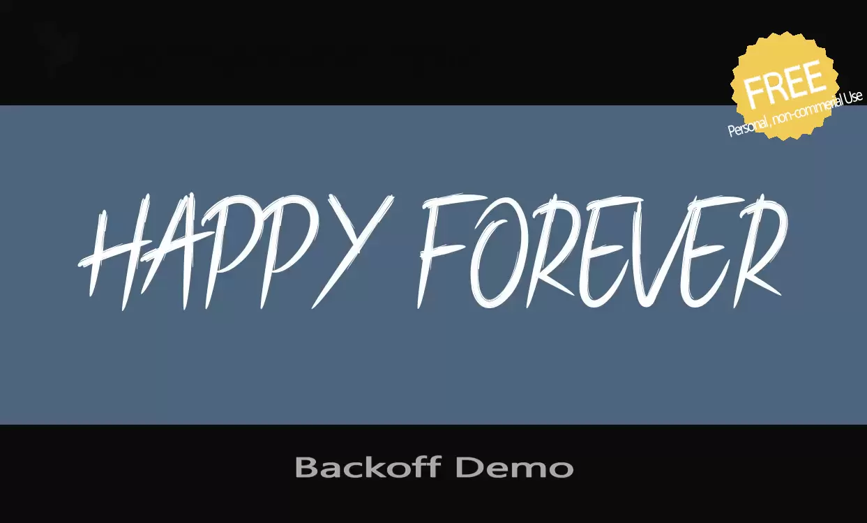 「Backoff-Demo」字体效果图