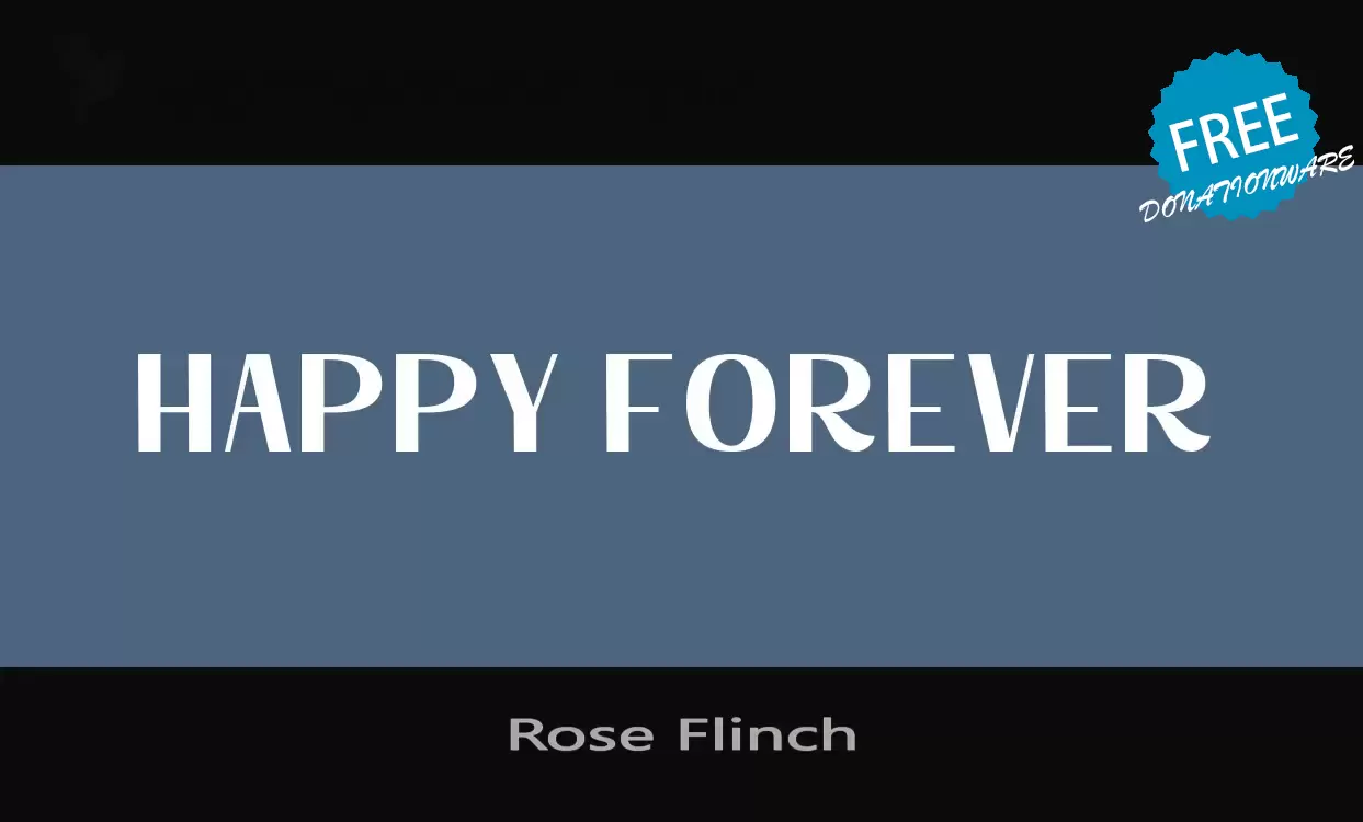 Font Sample of Rose-Flinch