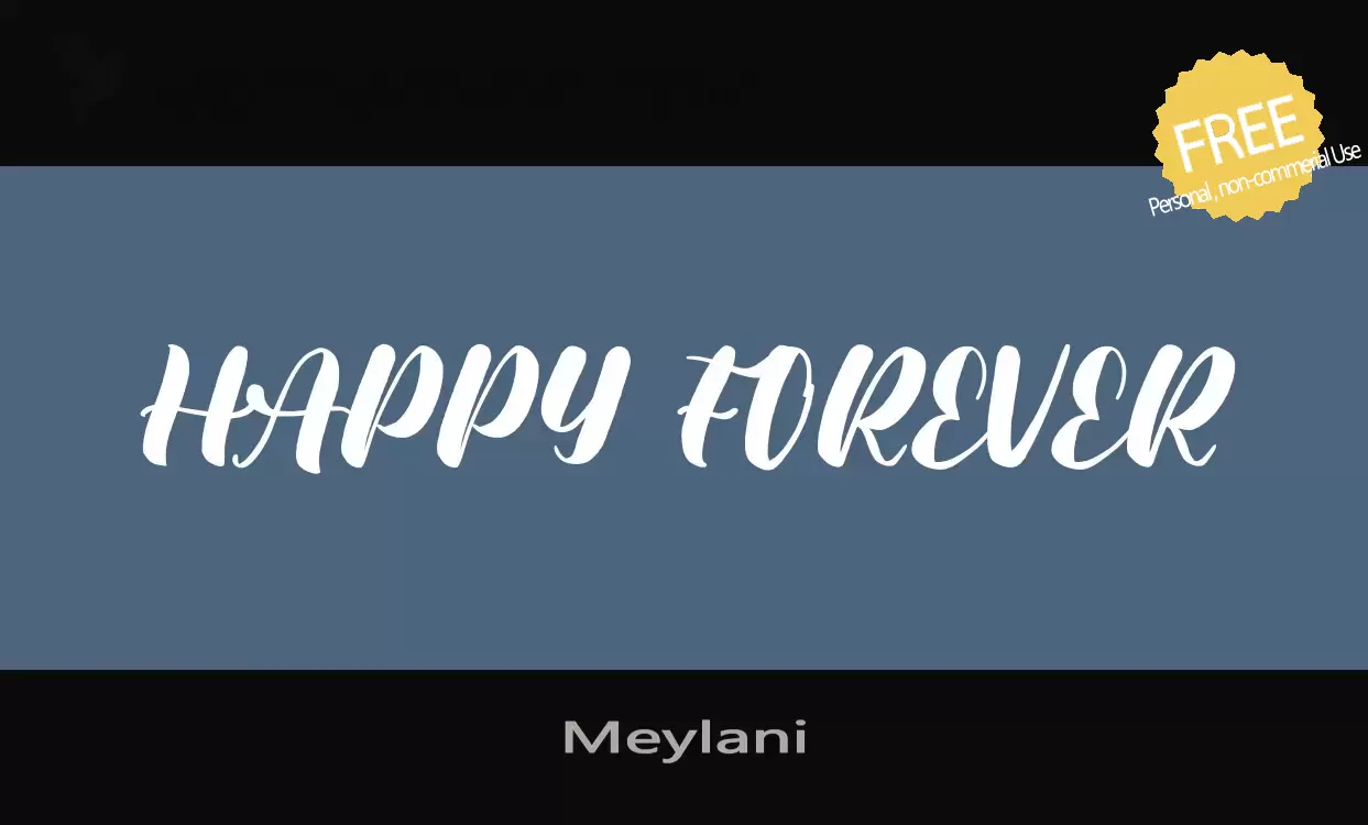Font Sample of Meylani