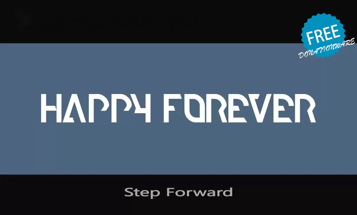 「Step-Forward」字体效果图