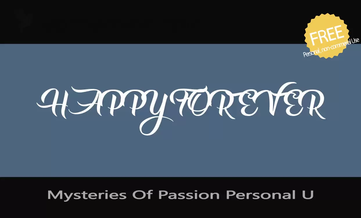 「Mysteries-Of-Passion-Personal-U」字体效果图