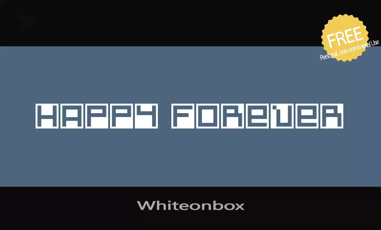 「Whiteonbox」字体效果图