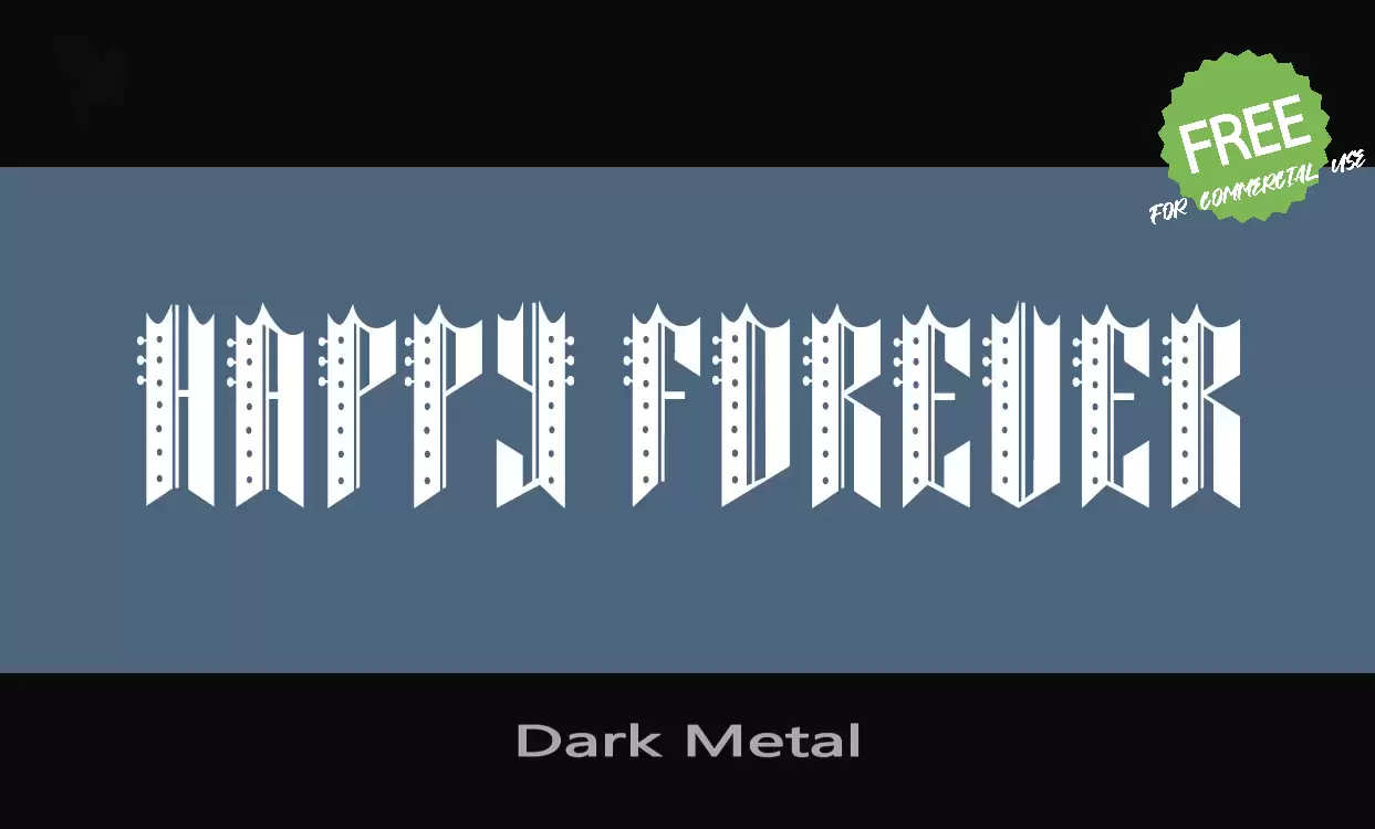 「Dark-Metal」字体效果图