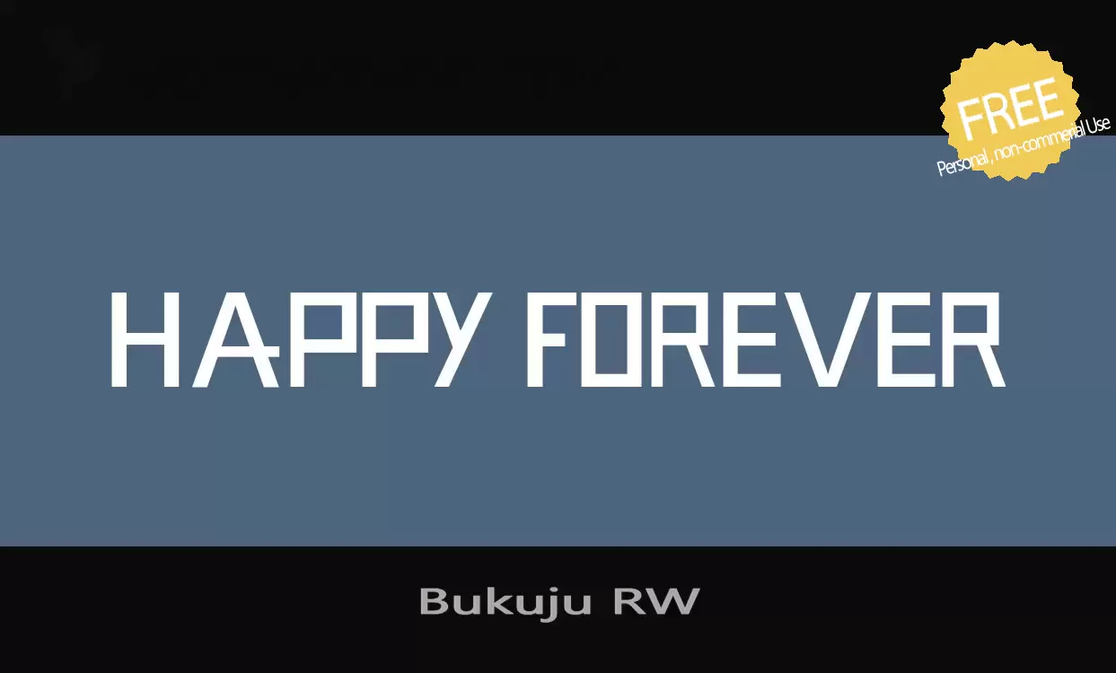 「Bukuju-RW」字体效果图