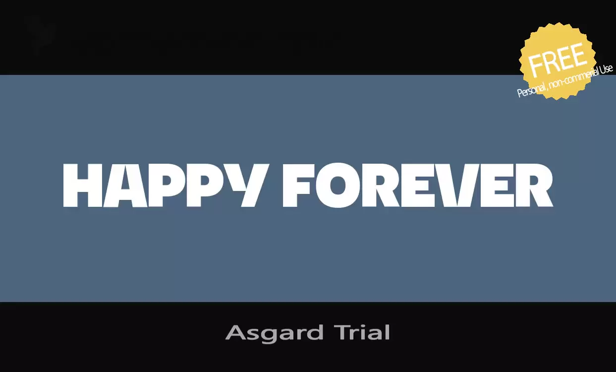 「Asgard-Trial」字体效果图