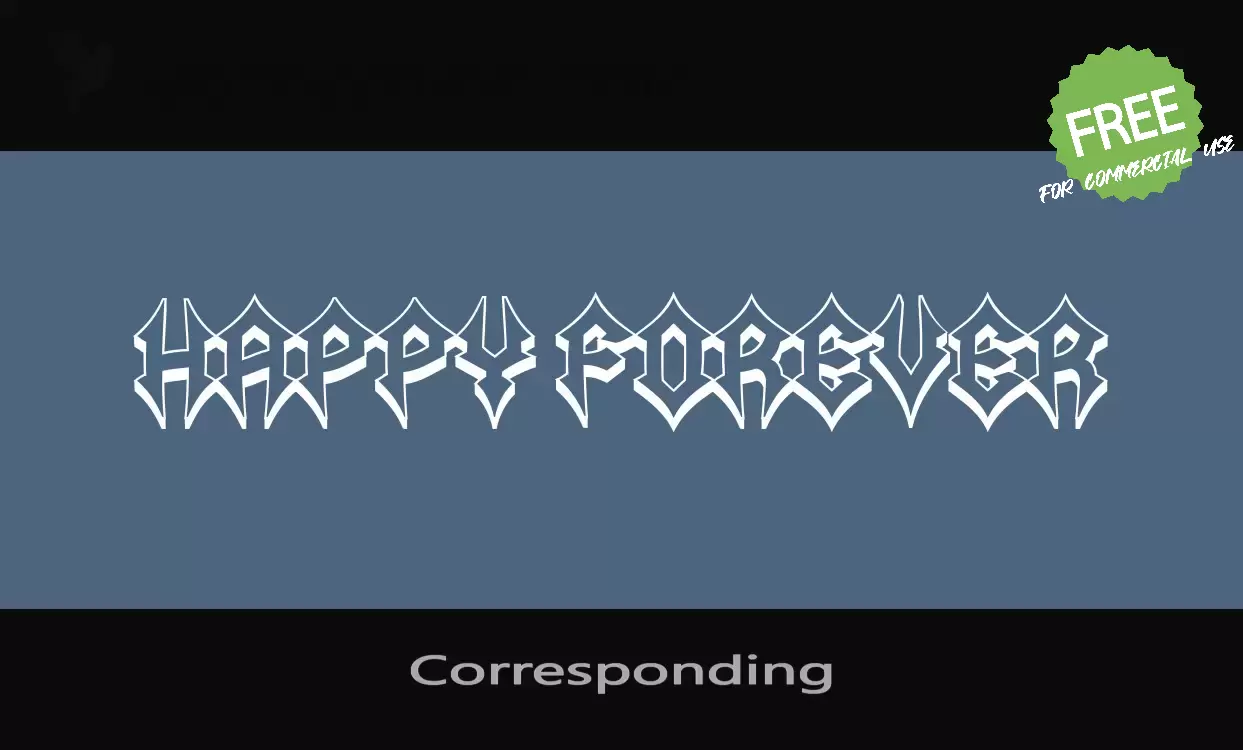 「Corresponding」字体效果图