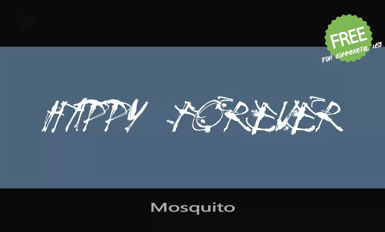 「Mosquito」字体效果图